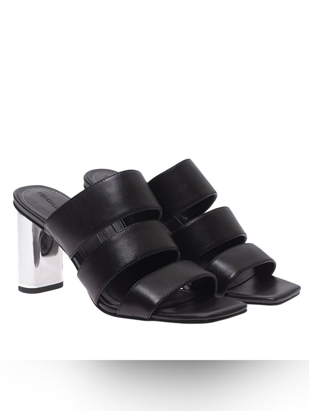 Kendall & Kylie Black 3-Band Heeled Sandal